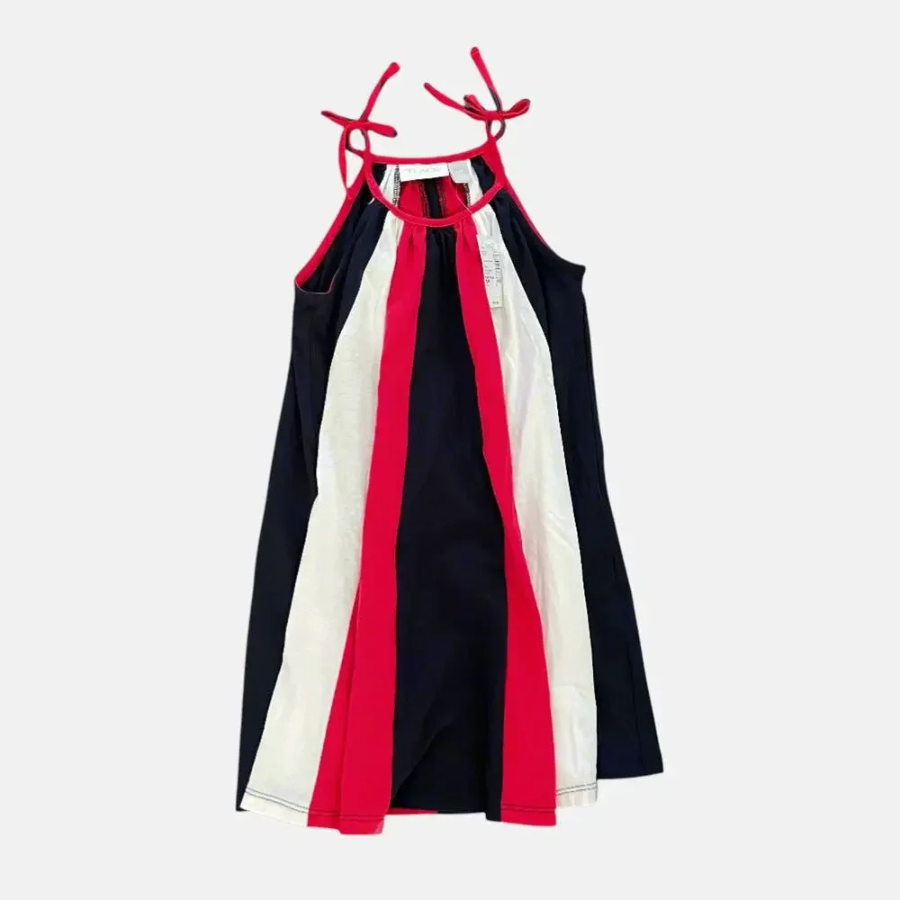 Girls Red Blue and White Dress